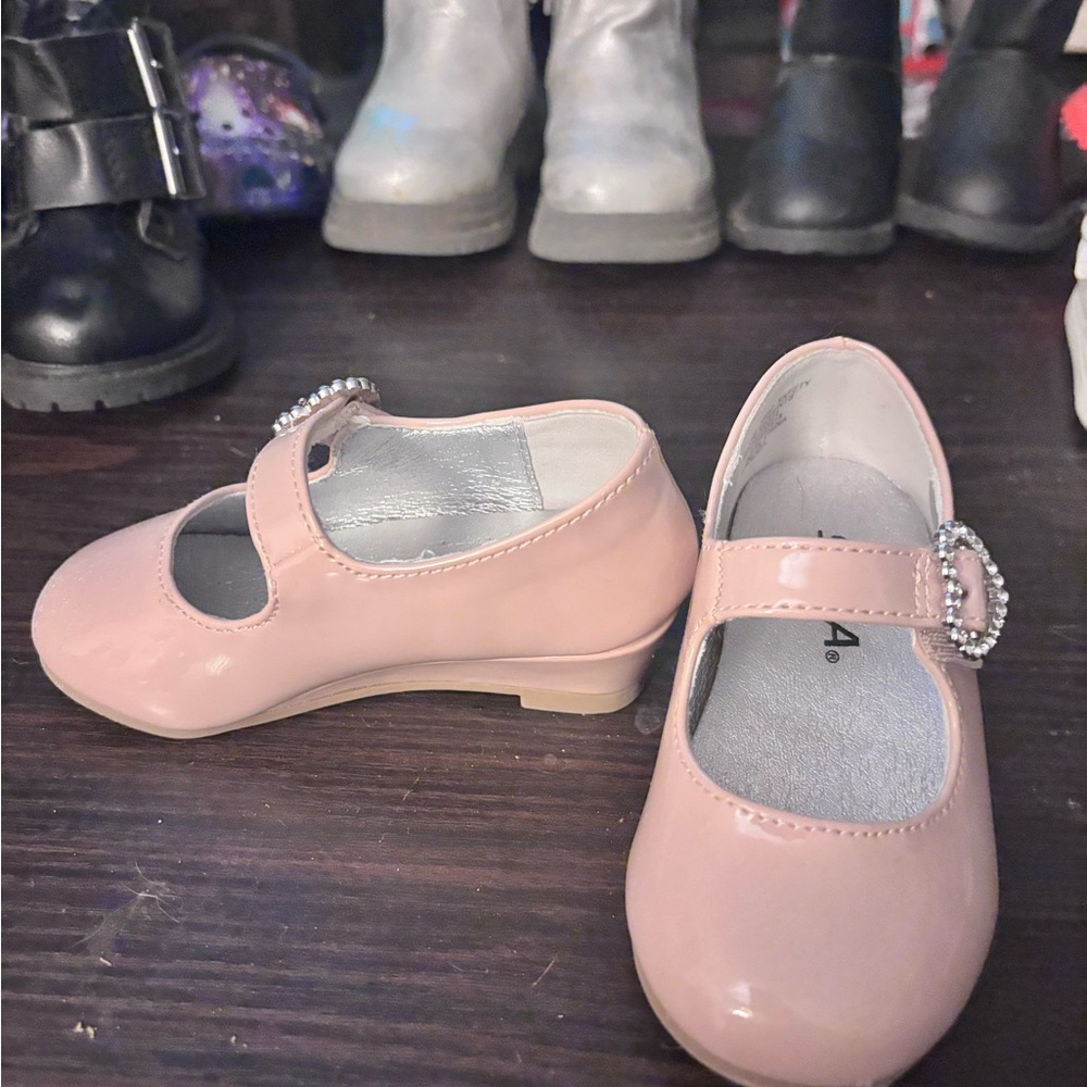 Elegant Pink Kids Mary Jane Dress Shoes